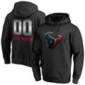 Men's NFL Pro Line by Fanatics Branded Black Houston Texans Personalized Midnight Mascot Pullover Hoodie