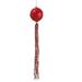 Tori Home Glitter Drenched Christmas Ball Ornament w/ Tassel Plastic in Red | 12 H x 2.5 W x 2.5 D in | Wayfair XN1525-RE