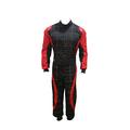 Kids/Children New Karting/Race Overall/Suits Polycoton Indoor & Outdoor (Black & Red, 160)