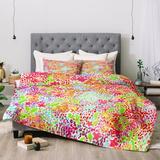 East Urban Home Joy Laforme Abstract Tropics I Comforter Polyester/Polyfill/Microfiber in Green/Red | King | Wayfair