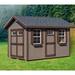 EZ-Fit Sheds Riverside 8 ft. W x 12 ft. D Wood Storage Shed in Brown/Gray | 123 H x 96 W x 144 D in | Wayfair 8X12EZKITR