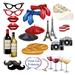 The Beistle Company 14 Piece French Photo Fun Sign Set | 11.188 H x 8.75 W x 0.19 D in | Wayfair 54797