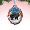 The Holiday Aisle® Grizzly Bear Shaped Ornament Glass in Blue/Brown/Red | 3 H x 3 W x 2 D in | Wayfair 2D2E1CDC7517442C943E794CF758A16D