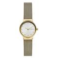 Skagen Watch for Women Freja Lille, Two Hand Movement, 26 mm Gold Stainless Steel Case with a Stainless Steel Mesh Strap, SKW2717
