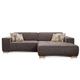 Cavadore Ecksofa "Zappo" mit Federkern und XXL Longchair / XXL Sofa L-Form mit tiefen Sitzflächen / Modernes Design / 293 x 78 x 172 cm / Braun