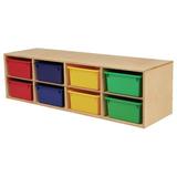 Childcraft Stackable 8 Compartment Cubby Wood in Brown | 13.75 H x 47.75 W x 14.25 D in | Wayfair 1560513