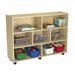 Childcraft Mobile 7 Compartment Shelving Unit w/ Locking Casters Wood in Brown | 36 H x 47.75 W x 14.25 D in | Wayfair 1558441