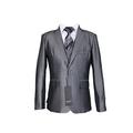 Boys Dark Silver Wedding Suit, Kids Dark Grey Slim Fit 5 Piece Party Suit for Boys, 4 Years