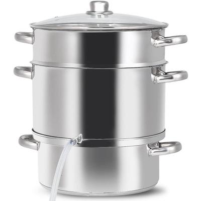 Costway 11-Quart Stainless Steel Fruit Juicer Stea...