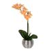 Vickerman 525166 - 18" Purple Phalaenopsis in Metal Pot RT (FN180401) Home Office Flowers in Pots Vases and Bowls