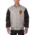 Men's JH Design Gray/Black San Francisco Giants Poly Twill Jacket