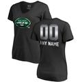 Women's NFL Pro Line by Fanatics Branded Black New York Jets Personalized Midnight Mascot T-Shirt