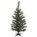 Vickerman 429747 - 2' Artificial Canadian Pine 35 Multi-Colored Lights with Plastic Stand Christmas Tree (C812874LED)