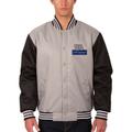 Men's JH Design Gray/Black Dale Earnhardt Jr. Poly-Twill Varsity Jacket