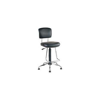 Office Star DC420V3  Chrome Stool with Teardrop Footrest