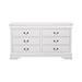 Darby Home Co Eckles 6 Drawer Double Dresser Wood in Brown/White | 34 H x 61 W x 18 D in | Wayfair 89568A14B34A45E19BE0561C7B6CC710