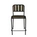 17 Stories Eckard 37.25" Reclaimed Solid Wood Counter Chair in Brown w/ Black Metal Frame Wood/Metal in Black/Brown/Green | Wayfair