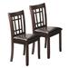 Winston Porter Isakson Armless Dining Chair Upholstered/Genuine Leather in Brown | 38.25 H x 18 W x 21 D in | Wayfair