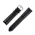 Hirsch Paul Alligator Embossed Performance Watch Strap with Buckle in Black (22mm XL, Silver Buckle)