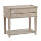Grace 2 Drawer Open Shelf Side Table - Washed Wood - Ballard Designs - Ballard Designs