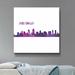 East Urban Home 'San Diego Skyline Scissor Q Foreground' - Graphic Art Print Canvas in Pink | 14 H x 14 W x 2 D in | Wayfair