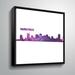 East Urban Home Nashville Skyline Scissor Q Foreground Graphic Art Print in Pink/White | 24 H x 24 W x 2 D in | Wayfair