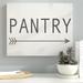 Ebern Designs Pantry Sign w/ Arrow by Daphne Polselli - Textual Art Print on Canvas Canvas, Wood | 16 H x 20 W x 1.5 D in | Wayfair