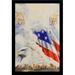 Winston Porter Spiritual Eagle American Flag City of Hope by Ed Capeau - Print Paper in Blue/Brown/White | 10 H x 8 W x 1 D in | Wayfair