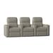 Red Barrel Studio® Chrysander 103" Wide Home Theater Sofa Microfiber/Microsuede in Gray | 44 H x 103 W x 38 D in | Wayfair RDBL5230 45374729