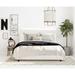 Sand & Stable™ Arianna Standard Bed Upholstered/Cotton in White | 51 H x 62 W x 83 D in | Wayfair WRLO6947 40764077
