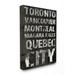 Stupell Industries Distressed Canadian Cities Black & White Typography Stretched - Wrapped Canvas Textual Art Print Canvas in Black/White | Wayfair