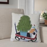 The Holiday Aisle® Take Me Home Square Pillow Cover & Insert Polyester/Polyfill blend in Gray | 20 H x 20 W x 7 D in | Wayfair HLDY7491 37694406