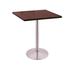 Holland Bar Stool Counter Height Pedestal Dining Table Wood/Metal in Gray | 36 H x 30 W x 30 D in | Wayfair 214-2236SS30SQ