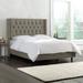 Winston Porter Brooke-Lea Standard Bed Upholstered/Polyester in Black | 56 H x 80 W x 89 D in | Wayfair WRLO3951 40575876