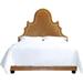 My Chic Nest Amalie Upholstered Standard Bed Faux leather in White/Brown | 75 H x 58 W x 80 D in | Wayfair 576-7475-F