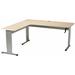 Latitude Run® Maciejewski L-Shape Standing Desk Metal in White/Brown | 72 W x 70 D in | Wayfair 4320C275AE2942C3A7452E6A9E38995E