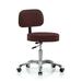 Perch Chairs & Stools Height Adjustable Exam Stool w/ Basic Backrest Metal in White/Brown | 36 H x 24 W x 24 D in | Wayfair WTBAC1-BBU