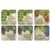 Pimpernel Tuscan Vineyard Coasters S/6 4"X 4" Cork in Brown/Green | 1.5 H x 4.25 D in | Wayfair 2010268898