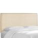 Mercer41 Pine Island Twill Panel Headboard Upholstered/Cotton in Black/Brown | 51 H x 62 W x 4 D in | Wayfair MRCR2762 28394350