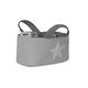 Funny Baby Vichy – Layette Basket 30 x 30 x 18 cm, Star Design, Grey