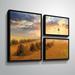 August Grove® 'Amish Country Sunrise' Multi-Piece Image Graphic Art Print on Canvas, Faux Fur in White | 36 H x 48 W x 2 D in | Wayfair