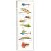 East Urban Home 'Gone Fishin X' Graphic Art Print Canvas in Blue/Green/Red | 37.6 H x 13.6 W x 1.5 D in | Wayfair EUBM8441 43118838