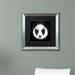Trademark Fine Art "Kiss of A Panda" by Robert Farkas Framed Graphic Art Canvas | 16 H x 16 W x 0.5 D in | Wayfair ALI2240-S1616BMF