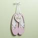 Harriet Bee Ruth Ballet Slippers Personalize Wall Hanging Wood in Brown/Pink | 9.6 H x 6.8 W x 1 D in | Wayfair D67638322A824068B78809FCC7E98B08