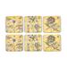 Pimpernel Etchings & Roses Coasters S/6 4"X 4" Cork in Yellow | 1.5 H x 4.25 D in | Wayfair 2010268709