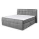 Stella Trading SACRAMENTO B3 Boxspringbett 180x200 mit Bettkasten, Grau - Bequemes Doppelbett mit 7-Zonen-Federkern & thermoelastischem Topper - 200 x 114 x 220 cm (B/H/T)