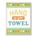 Harper Orchard Curtin Hang Up Your Towel Green Stars Wall Plaque Wood in Brown/Green | 15 H x 11 W x 0.5 D in | Wayfair