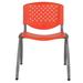 Flash Furniture Memphis 880 lb. Capacity Stack Chair w/ Powder Coated Frame Plastic/Acrylic/Wood/Plastic/Metal in Orange | Wayfair RUT-F01A-OR-GG