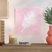 Bay Isle Home™ 'Tropical Fun Palms Silhouette I' Watercolor Painting Print on Canvas in Pink/White | 27.5 H x 27.5 W x 2 D in | Wayfair