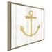 Breakwater Bay 'Beachscape III Anchor Gold Neutral' Graphic Art Print Canvas in White/Yellow | 31.5 H x 31.5 W x 2 D in | Wayfair BKWT4437 44549175